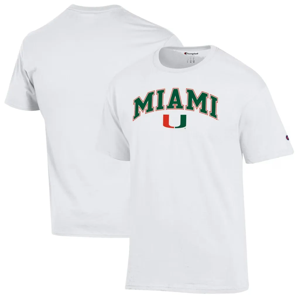 Champion Men's Miami Hurricanes Arch Over Logo T-Shirt