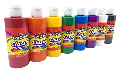 Cra-Z-Art Washable Classic Poster Paint Set 8-Pack 4-Oz
