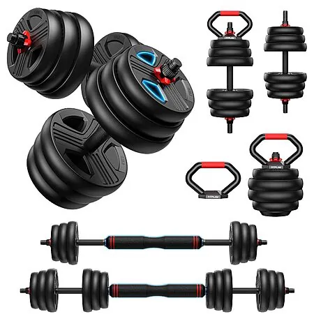 45-Lb FITPLAM 5-in-1 Adjustable PE Dumbbell Weight Set