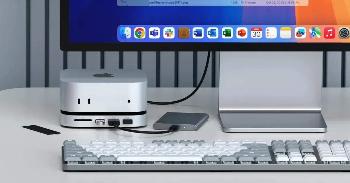 Mac mini Hub & Stand with NVMe SSD Enclosure