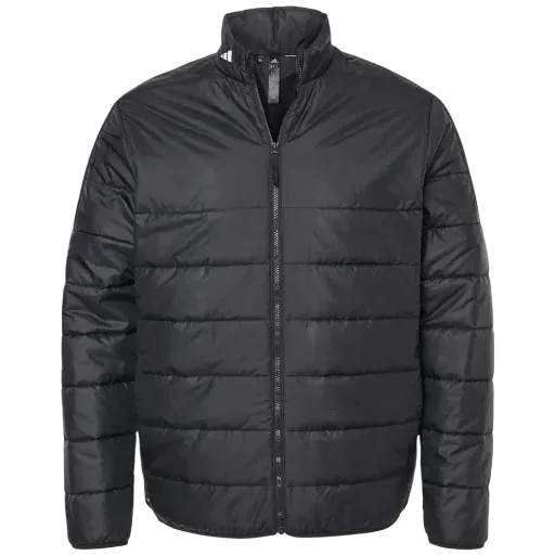 Adidas Men's 3-Stripes Full-Zip Puffer Jacket