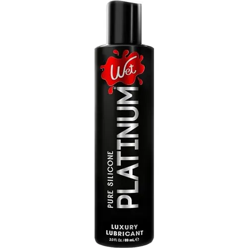 Wet Platinum Silicone Lube, Ultra Smooth, Long Lasting Glide - 3 Fl Oz