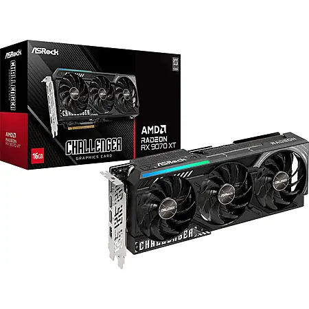 ASRock Challenger Radeon RX 9070 XT 16GB GDDR6 Graphics Card