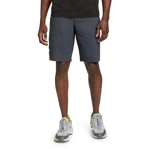 Eddie Bauer Men's Athletic Fit Fixed Waist Active Performance Rainier Shorts, Storm Rainier, 34