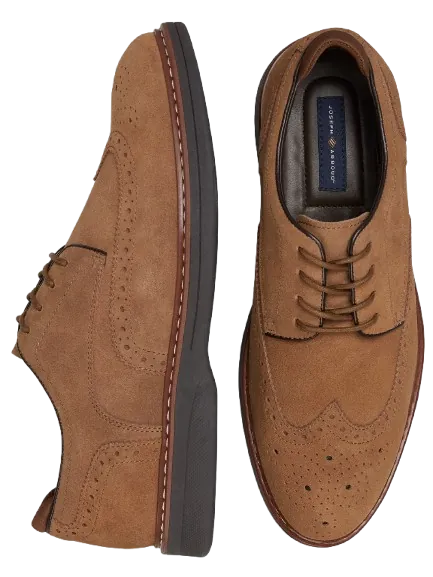 Joseph Abboud Men's Hybrid Wingtip Suede Oxfords