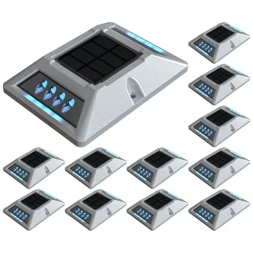 VATION LIGHTING Driveway Solar Dock Lights Marine 12-Pack