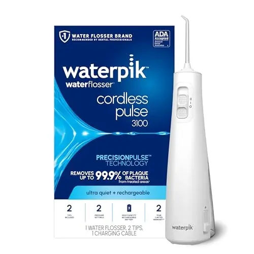Waterpik Cordless Pulse 3100 Portable Water Flosser, Rechargeable