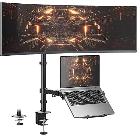 Putorsen Adjustable Monitor & Laptop Mount Stand (Up to 49" Monitor & 18" Laptop)