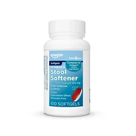 100-count Amazon Basic Care Stool Softener Laxative
