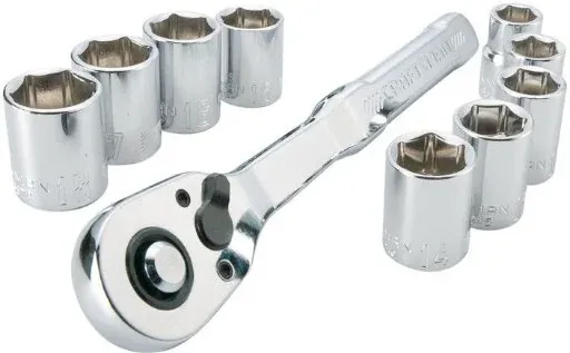 CRAFTSMAN 3/8-in Drive Metric Mechanics Tool Set 10pc