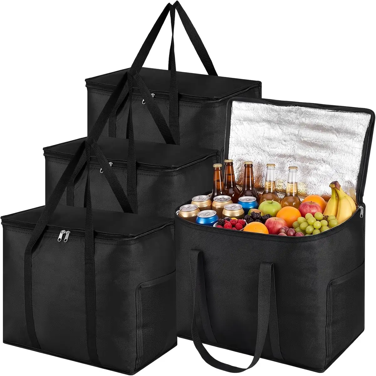 Dntorx Insulated Reusable Grocery Bags 2 Pack
