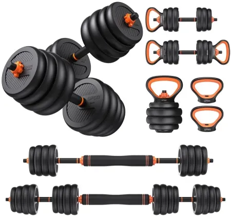 50lb UPGO Adjustable 6-in-1 Dumbbell Set