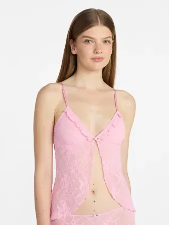 No Boundaries Lace Flyaway Cami Top
