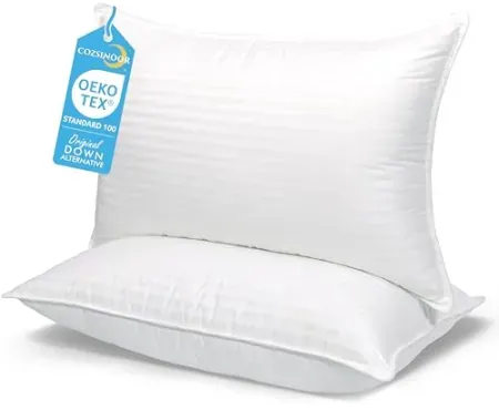 2-Pack COZSINOOR Down Alternative Microfiber Filled Hotel Quality Pillows