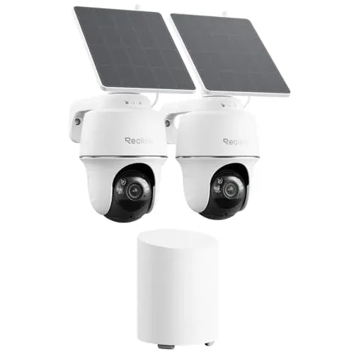 REOLINK 360° PT Solar Security Cameras Wireless Outdoor System 2 Pack