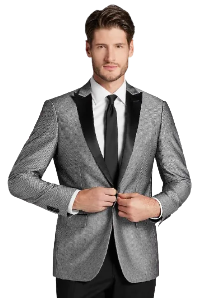Jos. A. Bank Men's Comfort Stretch Herringbone Skinny Fit Dinner Jacket