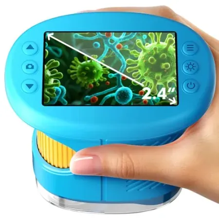 Odatay 4K 2.4" 1000X Handheld Microscope w/ 12 Slides