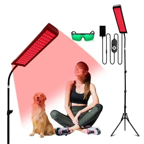 Red & Infrared Light Therapy Lamp w/ Stand