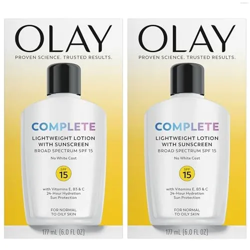 Olay Complete Face Moisturizer with Sunscreen SPF 15 2-Pack 6-Oz