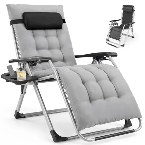 DUMOS Zero Gravity Lounge Chair Outdoor with Cup Holder