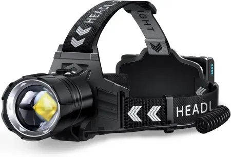 FINICO 99000 Lumens Rechargeable LED Headlamp