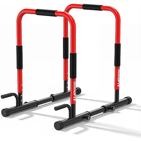 SolidFit Adjustable Dip Bar Station w/ 420-Lb Capacity (2 Colors)