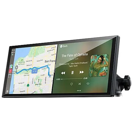 LAMTTO 9.26" Wireless CarPlay & Android Auto Car Screen w/ Backup Camera