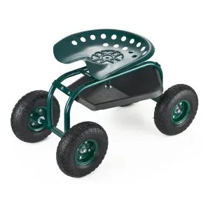 VEVOR Rolling Garden Cart with Swivel Seat Chair Style