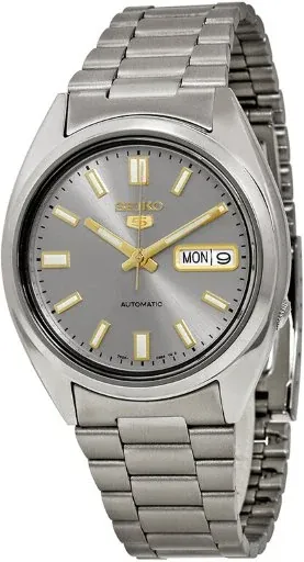 SEIKO 5 Automatic Grey Dial Stainless Steel Men's Watch SNXS75