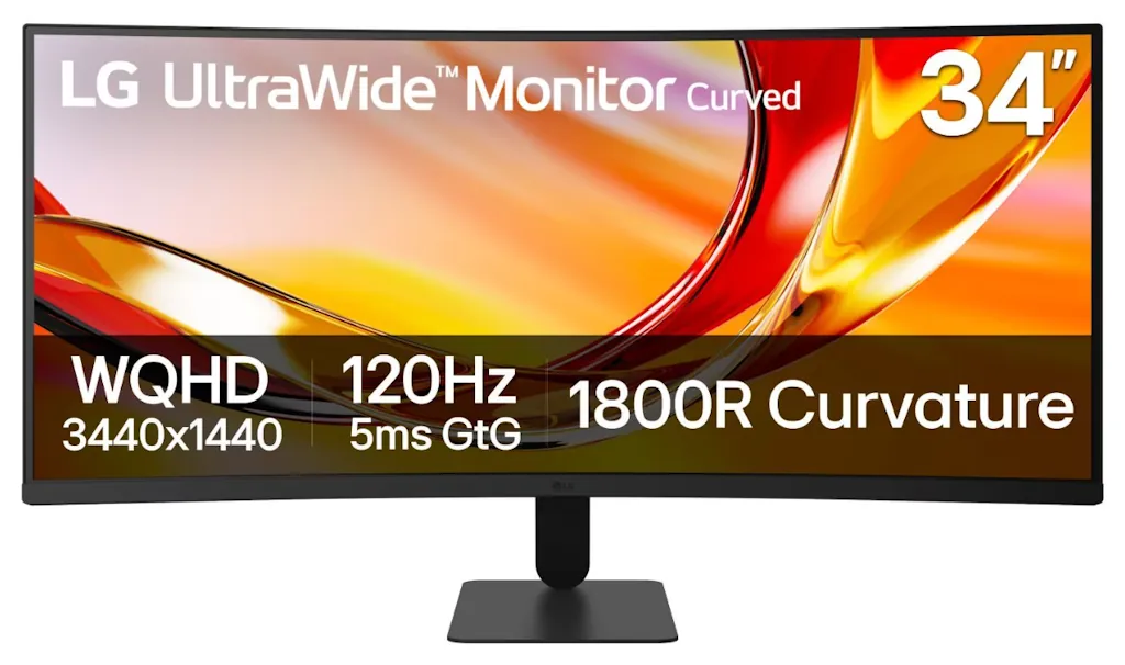 LG 34" 1440p UltraWide Curved UHD Monitor