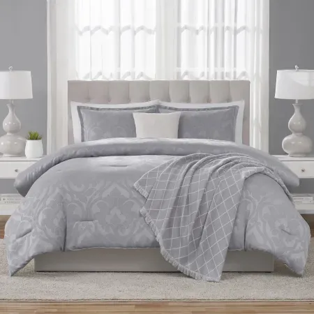 5-Piece Mainstays Jacquard Comforter Set (Full/Queen)