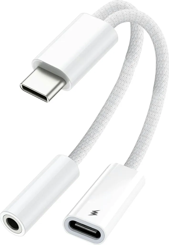 USB-C to 3.5mm Headphone Jack Adapter w/ 60W PD Charging