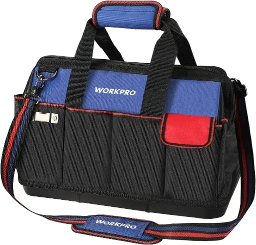 WORKPRO 18" Tool Bag Open Top Tool Organizer Bag with 20 Pockets