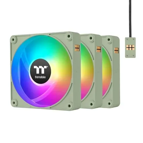Thermaltake CT140 EX ARGB Reverse PC Cooling Fan Matcha Green 3-Fan Pack