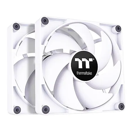 2-Pk Thermaltake CT120 PC Cooling Fan (White)