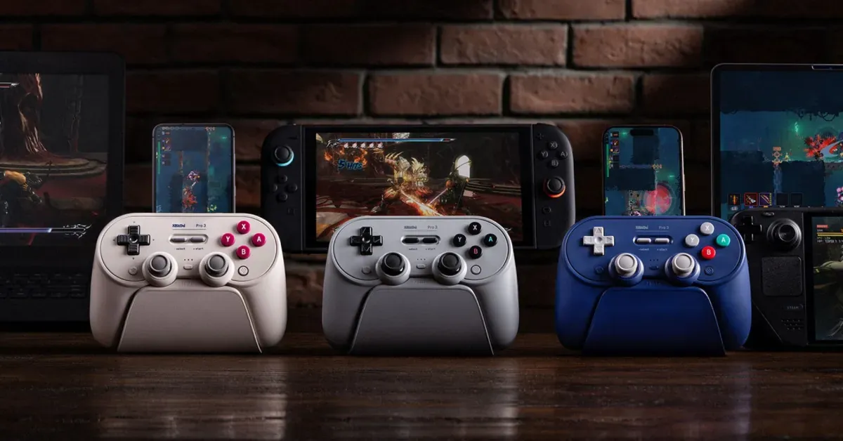8BitDo’s retro-style Pro 3 controller with ball-top sticks is