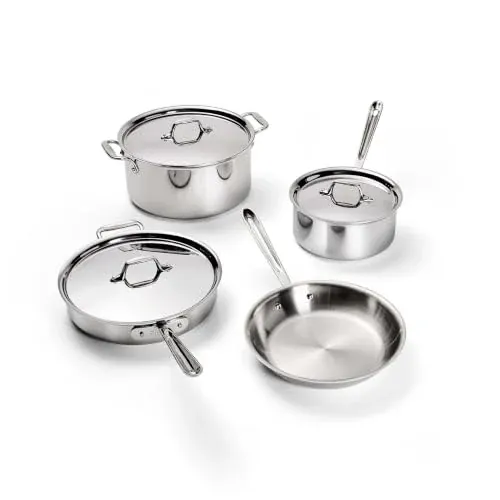 All-Clad D3 Stainless Steel Cookware Set, 7-Piece