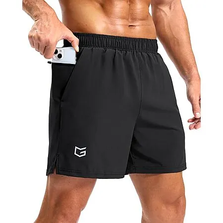 G Gradual Men's Quick-Dry Athletic Shorts w/ Zip Pockets (5"/7"/9" Inseam)