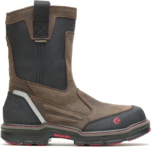 Wolverine Men Overman Waterproof CarbonMAX® Wellington Work Boots Leather (Brown/Black)