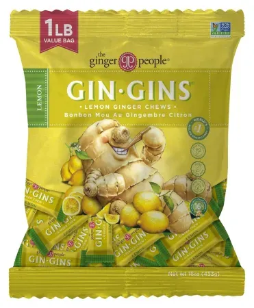 1lb GIN GINS Lemon Ginger Chews