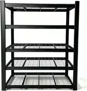 5-Tier Wide Mesh Steel Garage Storage Shelf