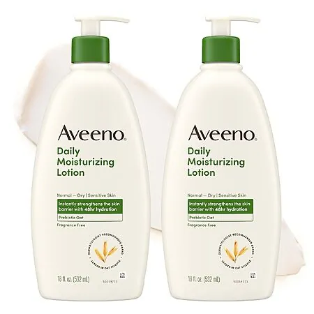 2-Pk 18-Oz Aveeno Daily Moisturizing Body Lotion