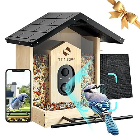 TT Nature 1.5L Solar Smart Bird Feeder w/ 1080P AI Camera