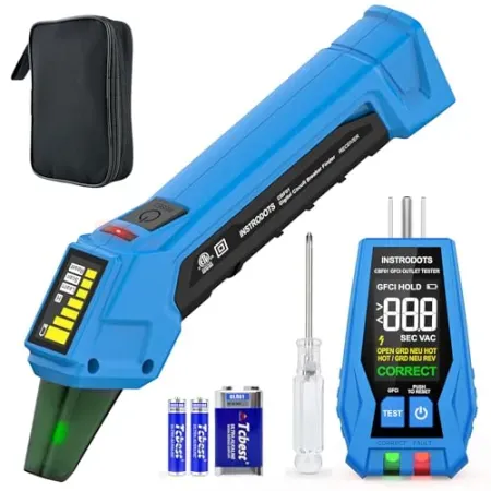 Instrodots Digital Circuit Breaker Finder with GFCI Outlet Tester