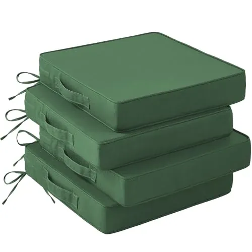 IASEAHK Patio Chair Cushions 19" x 19" x 3" Set of 4