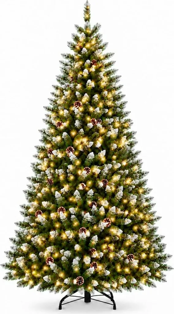 Idealhouse Prelit Snowy Pinecone 6-Foot Christmas Tree