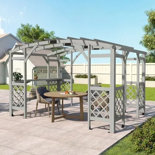 Happatio 10x14-Foot Wooden Pergola
