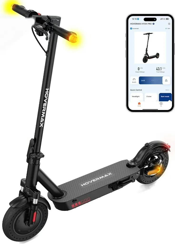 Hovermax H10K Pro 500W 19 MPH 10" Folding Electric Scooter