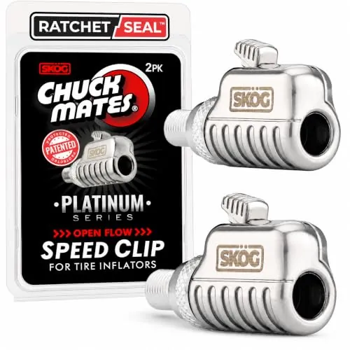 Chuck Mates Locking Air Chuck Quick-Connect Open-Flow 2-Pack
