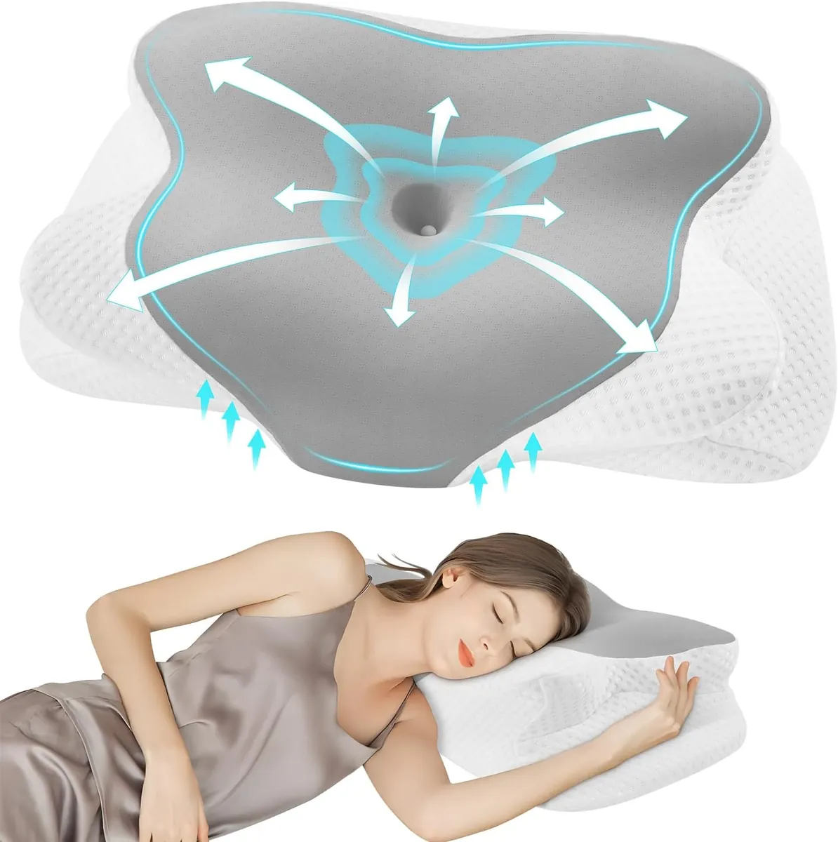 DONAMA Ergonomic Memory Foam Cervical Pillow